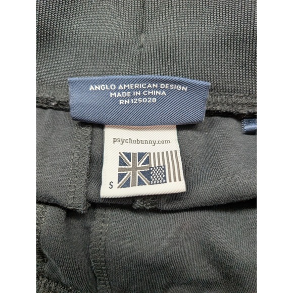 Psycho Bunny Joggers Striped Sweatpants Men's size Small Black Pockets - Picture 9 of 10